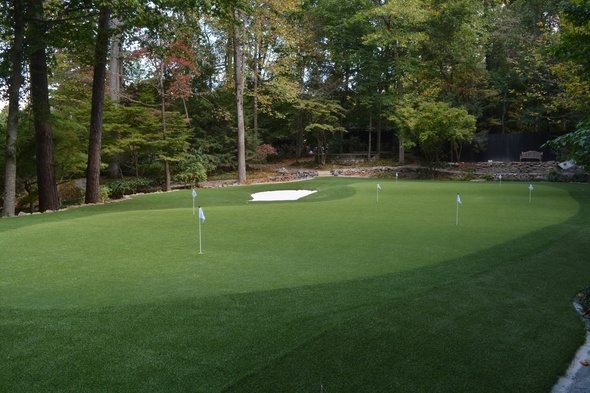 Greenwich backyard putting green